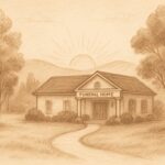 Peaceful Funeral Home Illustration For Private Autopsy Services In California.