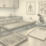 Professional Forensic Pathology Laboratory With Medical Equipment And Autopsy Instruments Used By Certified Forensic Pathologists For Private Autopsy Services And Death Investigation Procedures.