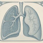 Lung Autopsy For Mesothelioma Cases Medical Illustration Showing Detailed Anatomical Cross Section Of Human Lungs.