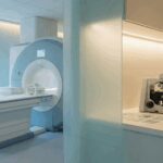 Brain Autopsy Vs CT Scan Comparison Showing Medical Imaging Equipment And Pathology Microscope For Neurological Disease Diagnosis