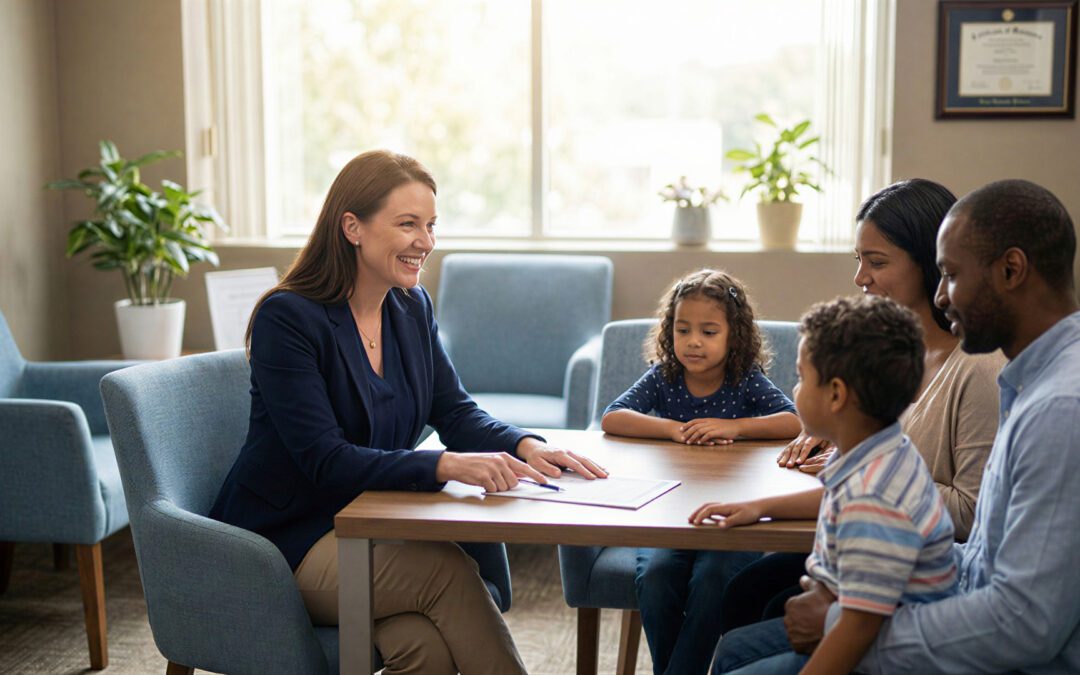 Professional Healthcare Consultant Guides Family Through Lung Only Autopsy Request Process In Compassionate Office Setting