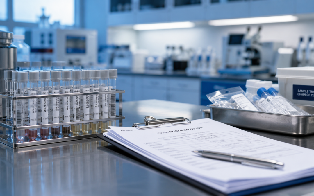 Labeled Sample Vials And Case Documentation For Tissue Procurement Services